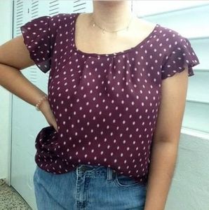 Burgundy blouse